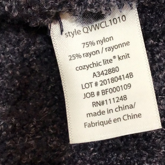 Barefoot Dreams cozy chic lite Heather blue cardigan sweater L - Picture 6 of 7